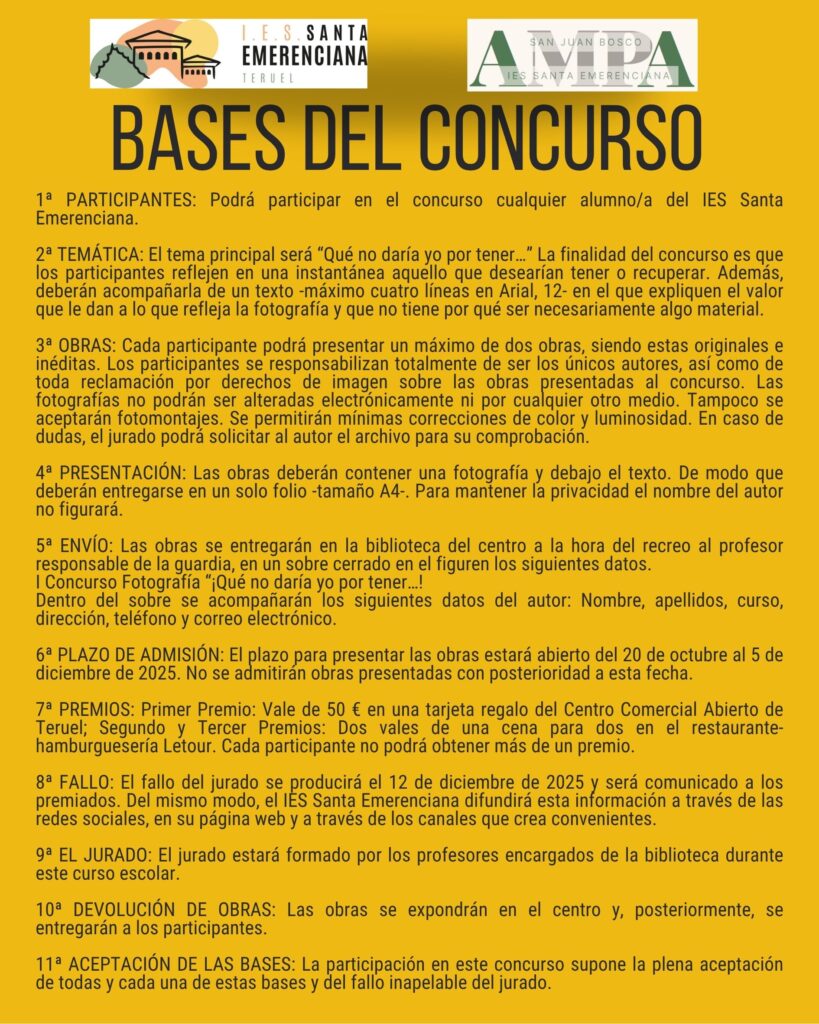 bases del concurso de fotografía